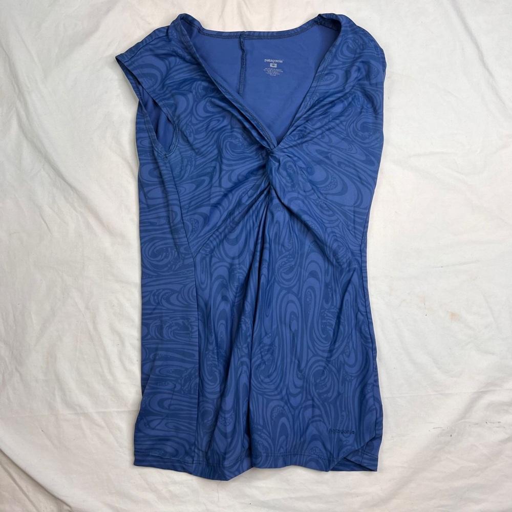 Patagonia Twist Bandha Tank Top Size M Womens Blue Geometric Hiking A030824